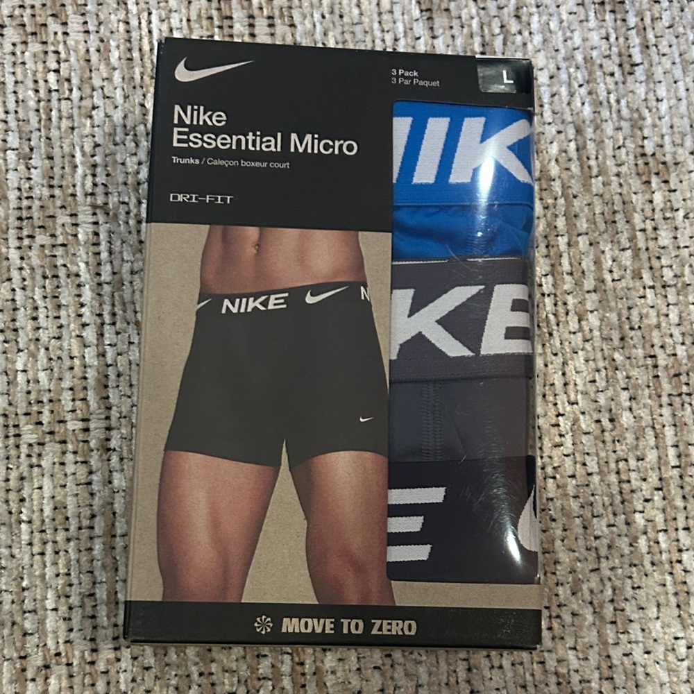 Nike Essential Micro Men's Boxer Briefs - Black, Blue, Gray  Size Medium